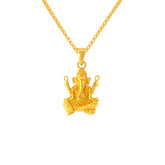 22k Yellow Gold Ganesh Religious Large Pendants with gold weight of 6.18g